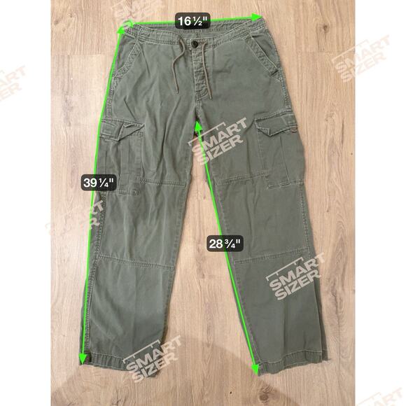 Vintage 90’s / Y2K Abercrombie & Fitch Paratrooper Cargo Pants Sz Medium Green - Picture 5 of 8